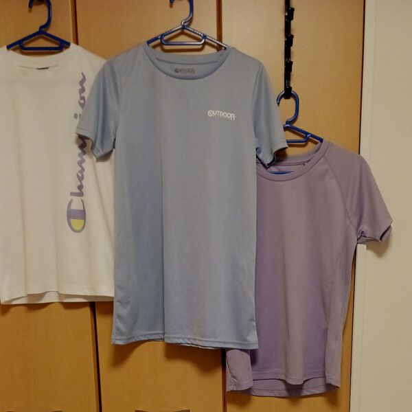 レディーストップススポーツTシャツ3枚セットChampionアウトドア