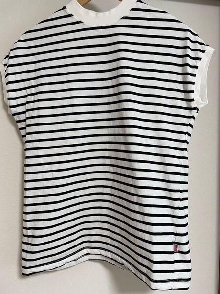 coen コーエン ボーダーTシャツ MサイズUSAコットンリピTフレンチスリーブ