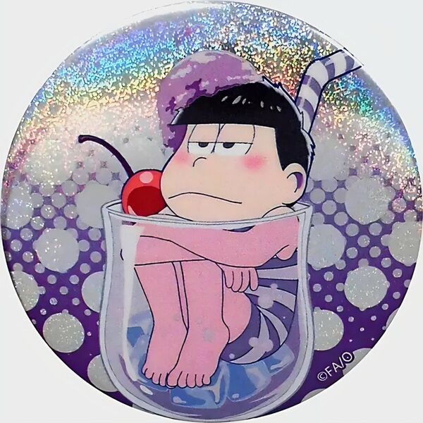 ★おそ松さん★イベント限定/クリームソーダ松★缶バッジ★一松★新品★