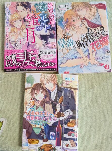 吉田行3冊セット(ヴァニラ文庫・ジュエル文庫・マリーローズ文庫)