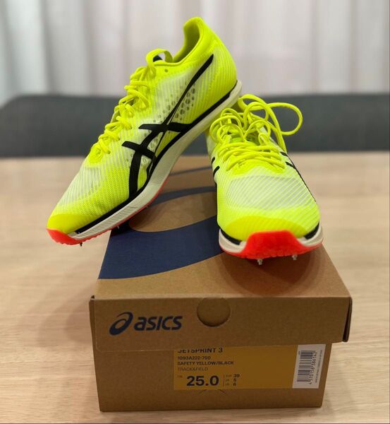【新品未使用】アシックス asics ジェットスプリント3 メンズ イエロー系 25.0㎝