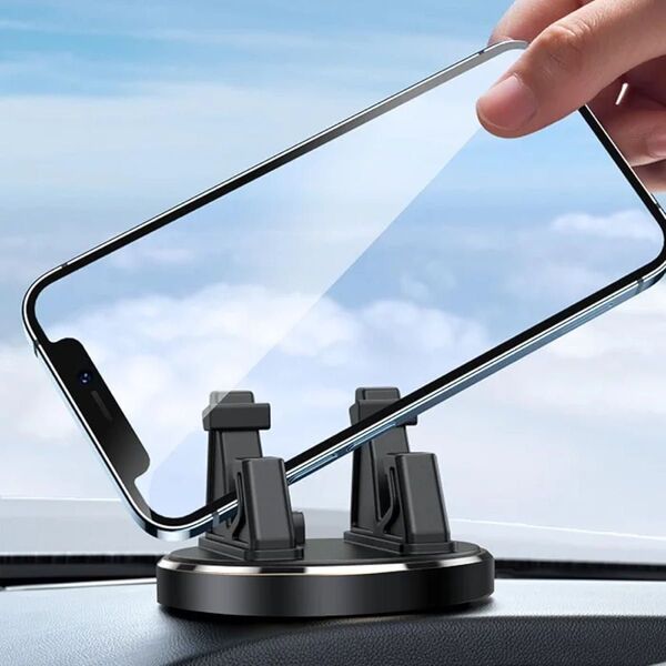 置くだけ 車載 スマホホルダー 【2025新登場】 手帳型ケース対応 シリコン製 滑り止め 車載 360度回転 適切な角度に調整