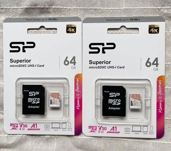 2個セット microSDXCカード64GB Class10microSDマイクロSD ニンテンドースイッチ スマホメモリーカード