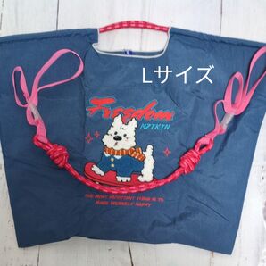 Lサイズ 犬ナイロンバッグ ショッピングバッグ ショルダーストラップ紐付 新品未使用 ナイロンバッグ