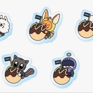 TXT プルバトゥ ご当地 アクリルバッジ コンプリート 大阪 ファンチュン ヨンモン バムグッ ダゴニャン たこ焼き 完売品