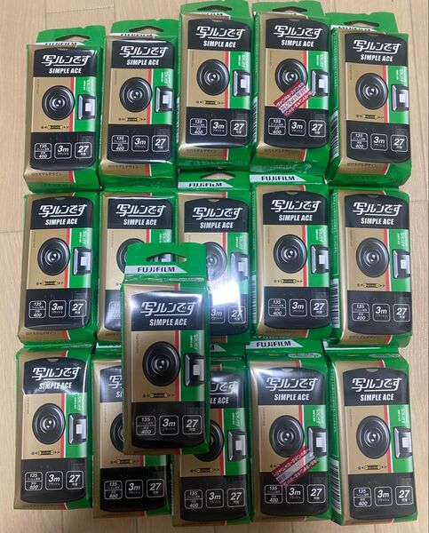 新品未開封 富士フイルム 写ルンです シンプルエース 27枚撮り 16個セット