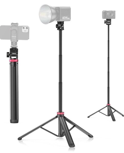 Ulanzi MT-79 撮影用ライトスタンド アルミ製+ABS 軽量 180°回転調整 1/4ネジ付き36-200cm 7段伸縮