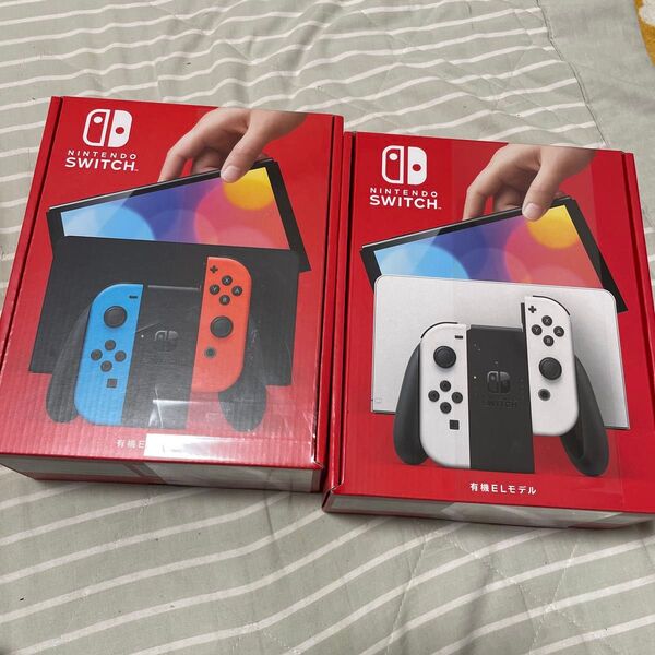 値下げ!未開封!Nintendo Switch 有機ELモデル ネオンブルー ネオンレッドとホワイト 色はランダムになる可能性あり