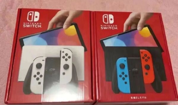 未開封!Nintendo Switch 有機ELモデル ネオンブルー ネオンレッドとホワイト 色はランダムになる可能性あり