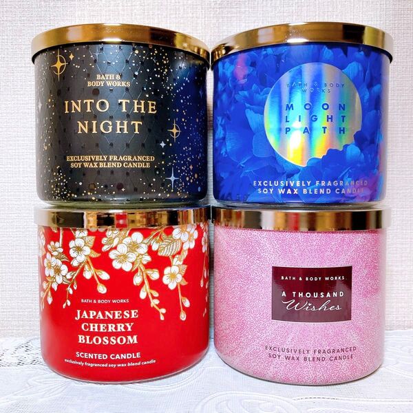 bath&body works 3芯キャンドル 4個 A