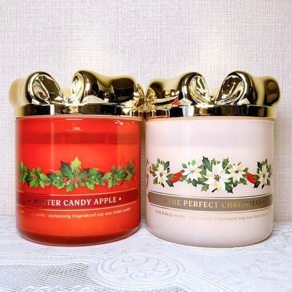 bath&body works 3芯キャンドル 2個 クリスマス