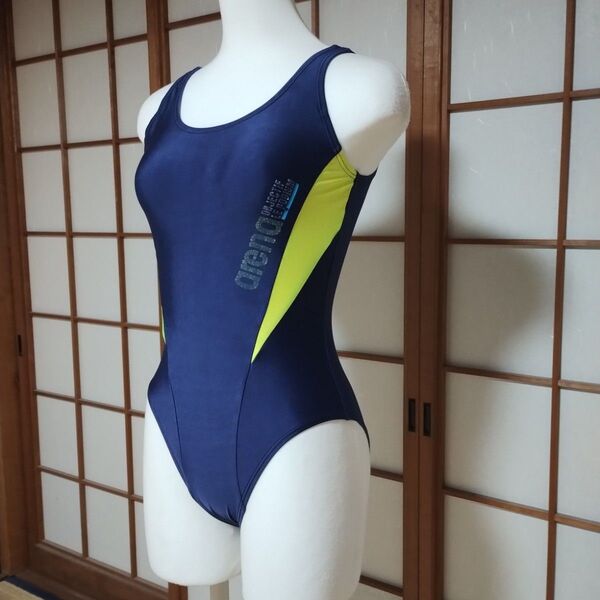アリーナ競泳水着 Мサイズ ハイカット ネイビー