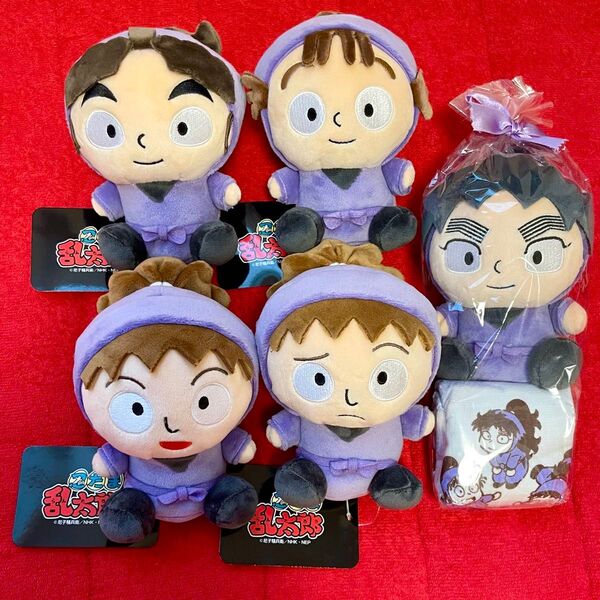 忍たま乱太郎 お座りぬいぐるみ 五年生 まとめ売り タオルハンカチ付き NHKキャラクターショップ限定