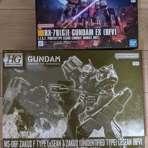 機動戦士ガンダム 復讐のレクイエム HG 1/144 ガンダムEX &ザクIIF型 ルショーン機&無識別型 ガンプラ