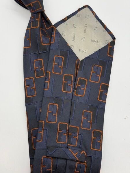 【極美品】FENDI ネクタイ ビジネス カジュアル シルク メンズ