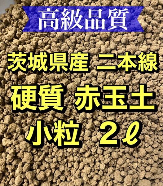 ふるい通し選別茨城県産 高級 硬質赤玉土 ●小粒● 2リットル