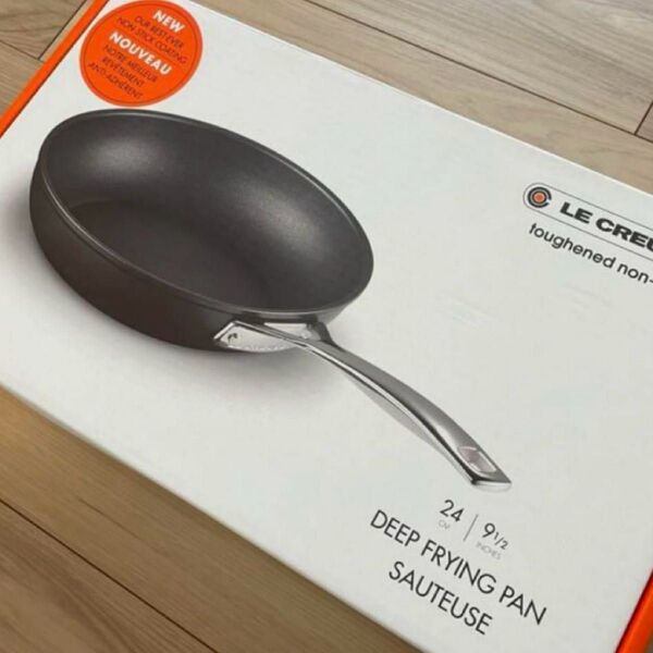 未使用 ルクルーゼ 深型フライパン Deep frying pan 24cm