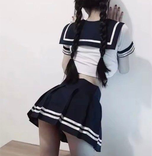 セーラー服 へそ出し セクシー コスプレ コスチューム ナイトウエア 短丈 ミニスカート Tバック XXXL 大きいサイズ