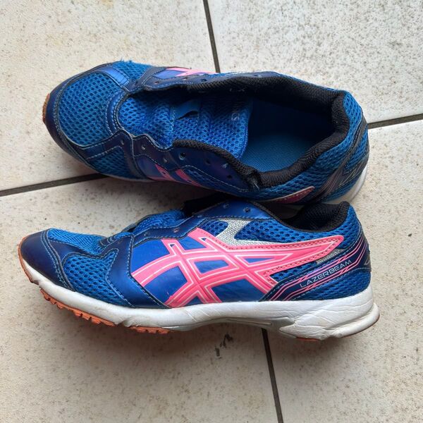 asics キッズ 運動靴 LAZERBEAM RC ネイビーブルー/ピンク 22.5cm