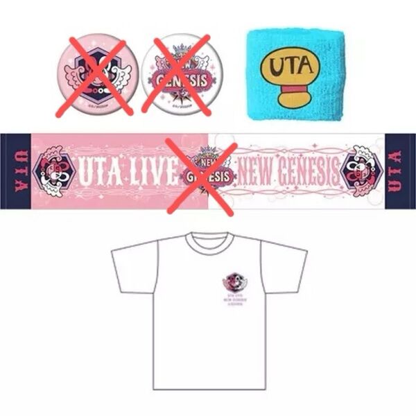 ワンピースRED ウタ Tシャツ&リストバンドセット