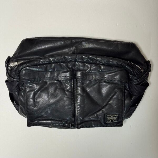 PORTER★ポーター★TANKER LEATHER★タンカー★伊勢丹新宿店限定★レザー★ウエストバッグ★ボディバッグ