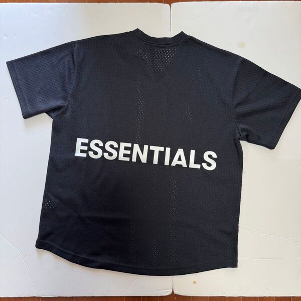 fear of god ESSENTIALS★メッシュ Tシャツ★ブラック★フィア オブ ゴッド エッセンシャルズ