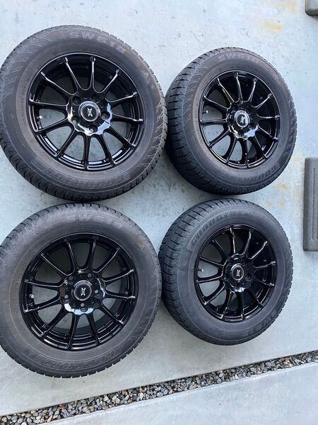 195/65R15 GOODRIDE スタッドレスタイヤ ホイールセット 4本セット 2020年製 冬用タイヤ ノア ヴォクシー