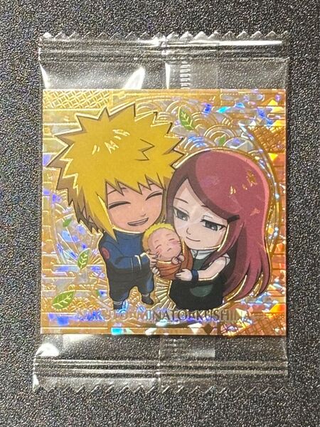 にふぉるめーしょん NARUTO-ナルト- 疾風伝 忍界シールウエハース vol.4CR 4-34 ナルト&ミナト&クシナ