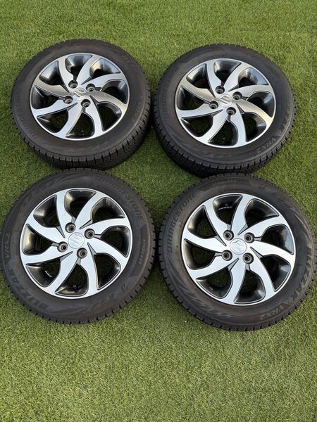 スズキ純正 ホイール スタッドレスタイヤ BLIZZAK VRX2 155 65 R 14インチ 2022年製