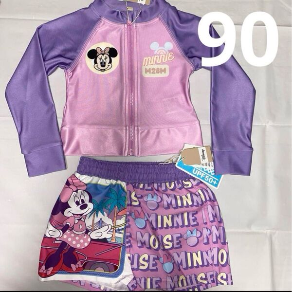 90 リトシー 水着 ラッシュガード セットアップ ミニー ミッキー ディズニー