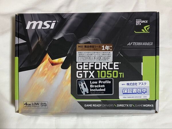 MSI GeForce GTX 1050 Ti 4GB