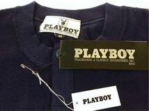 【新品 訳あり】パジャマ Mサイズ プレイボーイ メンズ パジャマ 部屋着 PLAYBOY 濃紺 日本製 長袖長ズボン　上下セット_画像2