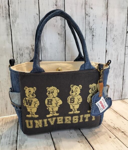 ハンドメイド バッグ デニムバッグ トートバッグ