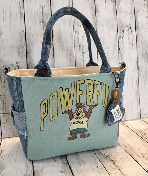 ハンドメイド バッグ デニムバッグ トートバッグ