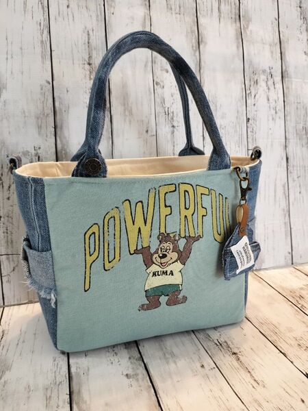 ハンドメイド バッグ デニムバッグ トートバッグ
