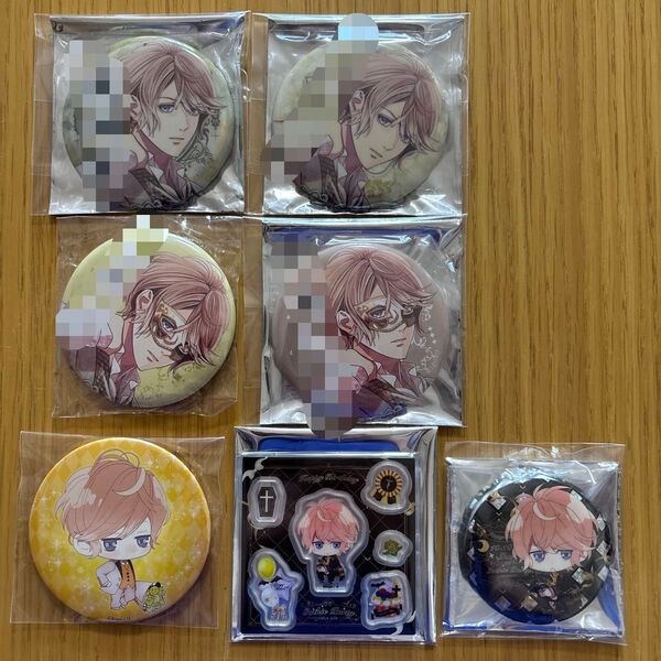 逆巻 シュウ DIABOLIK LOVERS Masquerade Jewel メッセージ入り ホロ 缶バッジ 他