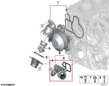 BMW F01 F02 F10 F11 E60 E61 E70 E84 E87 E90 E91 E92 E93 X1 X3 X5 他 クーラントフランジ/接続パイプ ガスケット付き 11117800048 新品_画像5