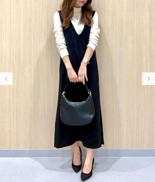 GU 黒 ワンピース ニット Sサイズ ニットワンピース