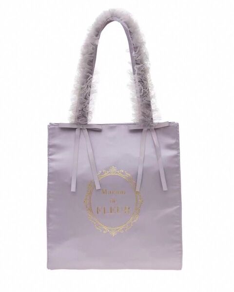 新品 メゾンドフルール Maison de FLEUR チュール フリルハンドル トートバッグ A4対応