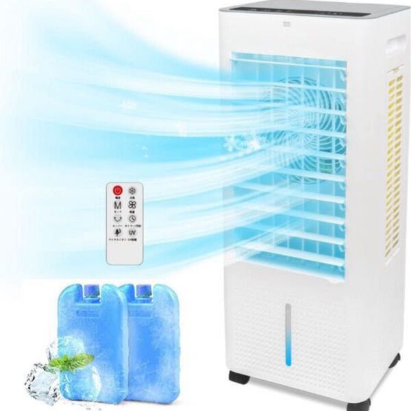 冷風機 冷風扇 冷風扇風機 【2025夏・1秒冷感!空気浄化】 8L水タンク 3段階風量 3つ冷風モード 110°自動首