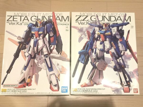 MG ZZガンダム Ver.Ka Zガンダム Ver.Ka ダブルゼータガンダム ゼータガンダム 2体セット 機動戦士ガンダムZZ