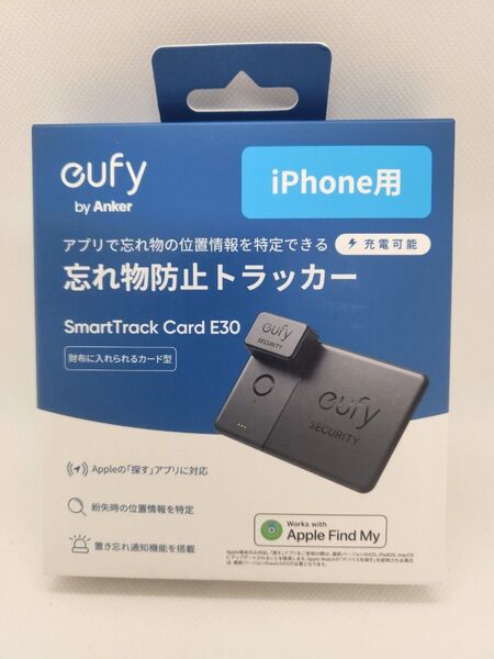 Anker Eufy SmartTrack Card E30 iPhone用 充電式紛失防止トラッカー アップグレード版