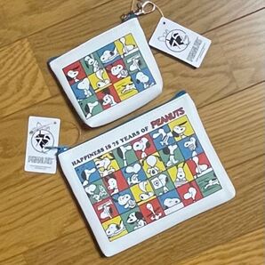 【新品未使用】スヌーピー プチポーチ+フラットポーチ セット③