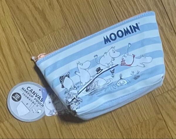 ラスト【新品未使用】ムーミン マチ付き帆布ポーチ