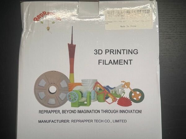 RepRapper PLA フィラメント 3Dプリンターフィラメント 1.75mm径、寸法精度+/-0.03mm、3Dプリンター用