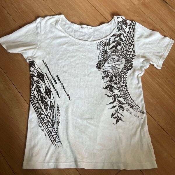 Mahalo nui Tシャツ ホワイト ハワイ レディース ハワイアン フラダンス