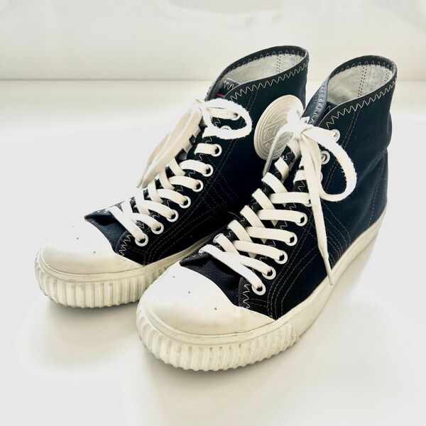 美品!Onitsuka Tiger オニツカタイガー ブラックハイカットスニーカー ラバーソール