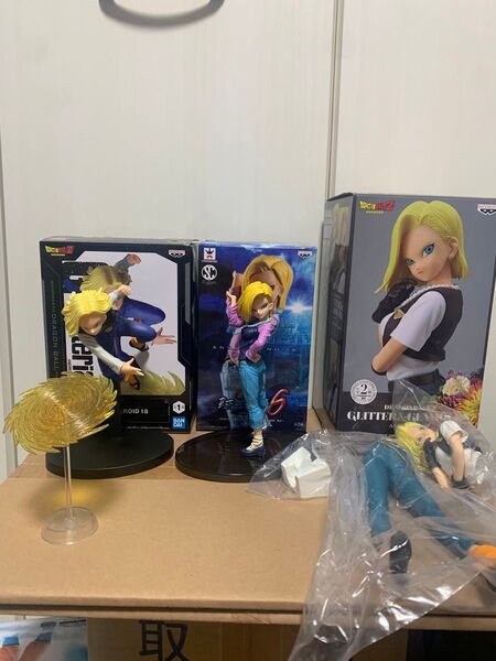 ドラゴンボール フィギュア 人造人間18号 セット GLITTER&GLAMOURS 人造人間18号 (内袋未開封) 1+開封2