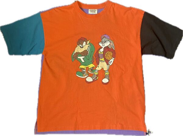 LOONEY TUNES ルーニー・テューンズ Tシャツ クレイジーパターン M