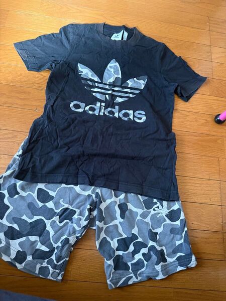 adidasアディダスハーフパンツM迷彩柄Tシャツオマケ付
